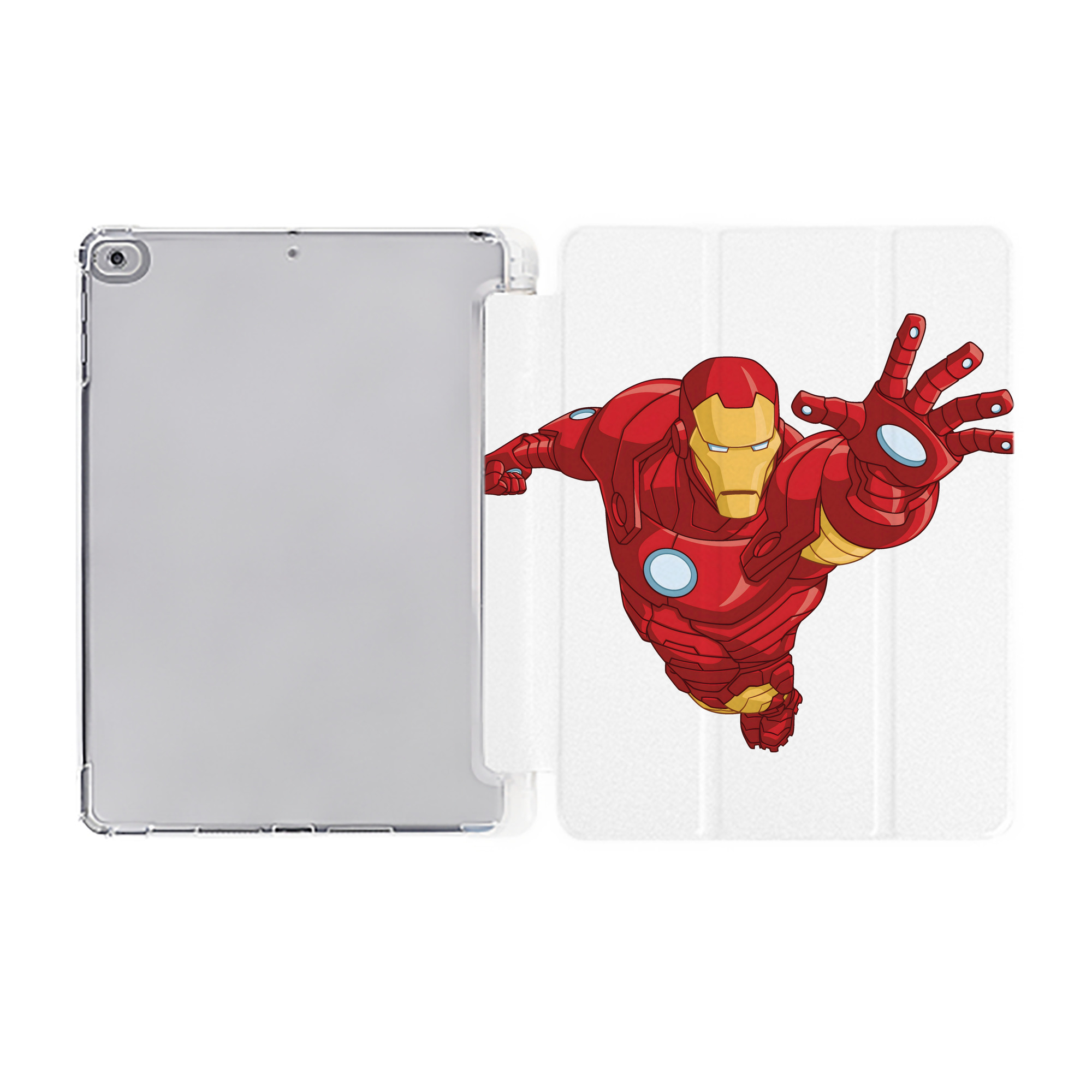 （画像用） アベンジャーズ The Avengers IPad ケース ペン収納付き 三つ折りスタンド PUレザー×シリコン 対応機種9.5/10.5/10.9インチ